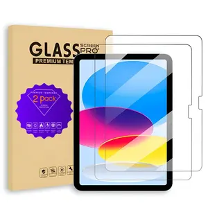 [2-Pack] iPad 11th/10th Gen Screen Protector, Tablet Protector, Tempered Glass Material, Supports Face ID and Apple Pencil Use, Ultra-High Sensitivity, Compatible with Cases