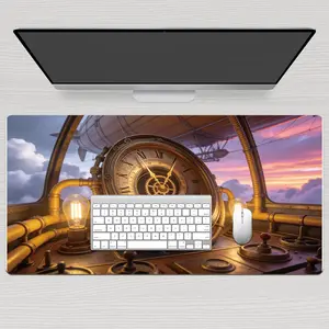 LIVEKEY Magic Forest Glowing Lantern Mouse Pad  31.5x15.75in Large Gaming Mouse Mat with Fireflies  Non-Slip Base  Stitched Edges  Non Slip Mousepad for Smooth Glide & Control