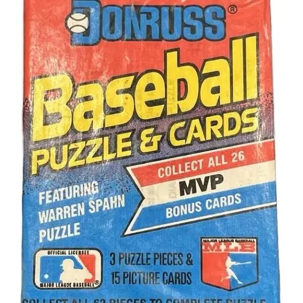 Donruss 1989 Baseball Wax Pack w/Ken Griffey Jr Rookie Chase 15 Cards Iconic 1989 Topps Design Must-Have for Fans & Collectors