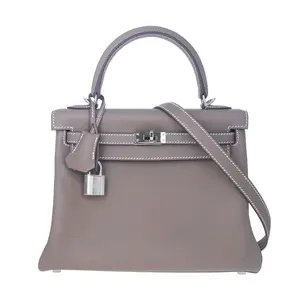 Pre-owned HERMÈS Swift Shoulder Bags Kelly 25 Etoupe