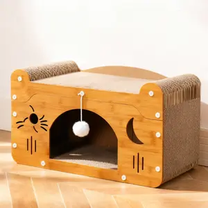 Thickened Reinforced C-Shaped Cat Scratcher – Extra-Large Cat Villa with Durable Structure, All-Season Comfort for Multi-Cat Households