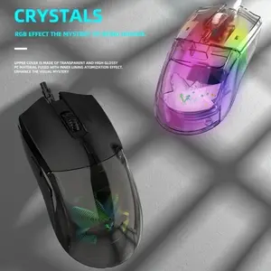 Ergonomic Gaming Mouse Wired, RGB Backlit Effects, 7-Button USB-Powered, Ideal for Esports & Office Use, Sleek Design