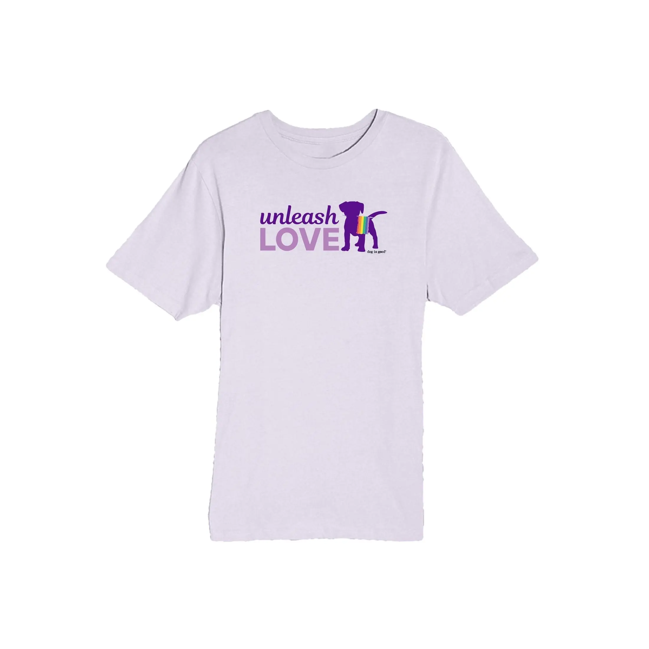 Lilac Graphic T-shirt, Unisex Casual Short Sleeve Streetwear Top with 'Unleash Love' Print, 100% Soft Cotton, Shortsleeve, Fabric, Tshirt, Fit, Women
