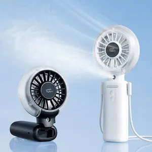 Foldable & Portable Spray Fan,Portable Mist Fan with 100-Speed Adjustment | Digital Display & 9H Battery Life | Foldable Handheld Spray Fan for Summer Outdoor, Travel, Office
