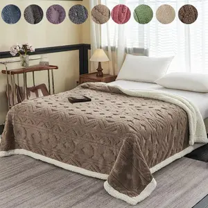 Double-Sided Ultra-Soft Velvet Blanket, Reversible Blanket, Thickened Comfortable Warmth, Multiple Sizes, All Seasons Use, Ideal for Bed Sofa Dormitory Bedroom
