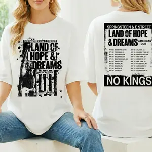 Bruce Springsteen Tour 2026 Land Of Hope Dreams Fan Gift Merch Two Sided Comfort Colors and Gildan Premium Cotton Soft Relaxed Fit Top Gift For Her Him Unisex Comfortable Apparel Multi Color Selection