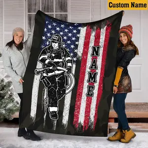 Fireman Blanket Soft Flannel Blanket for Sofa Bed Warm and Lightweight for Boys Girls Adults 50 Inch X 40 Inch