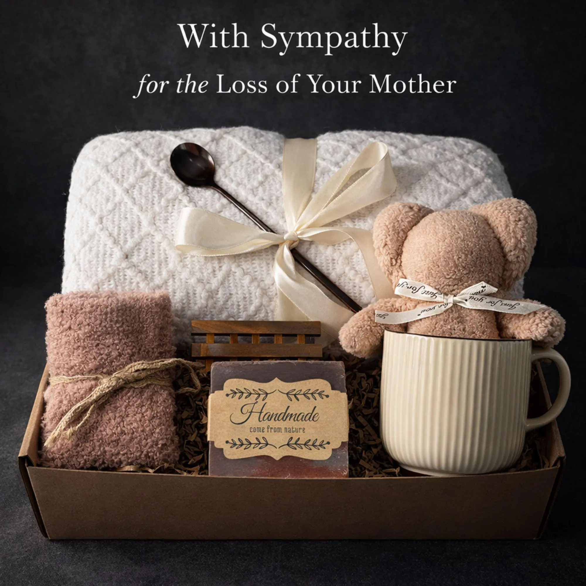 Sympathy Gift Box Set for Loss of Mother, Bereavement Gift with Sending You Love, Sending Hugs, Thank You Messages, 1. Sending You Love