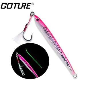 Metal Slow Lure Jig Fishing Lure, Artificial Cast Spoon Fishing Lure Bait, Deep Sea Fish Jigging for Bass Trout 60g/80g/100g/150g, Flyfishing, Solocamping, picnicaesthetic