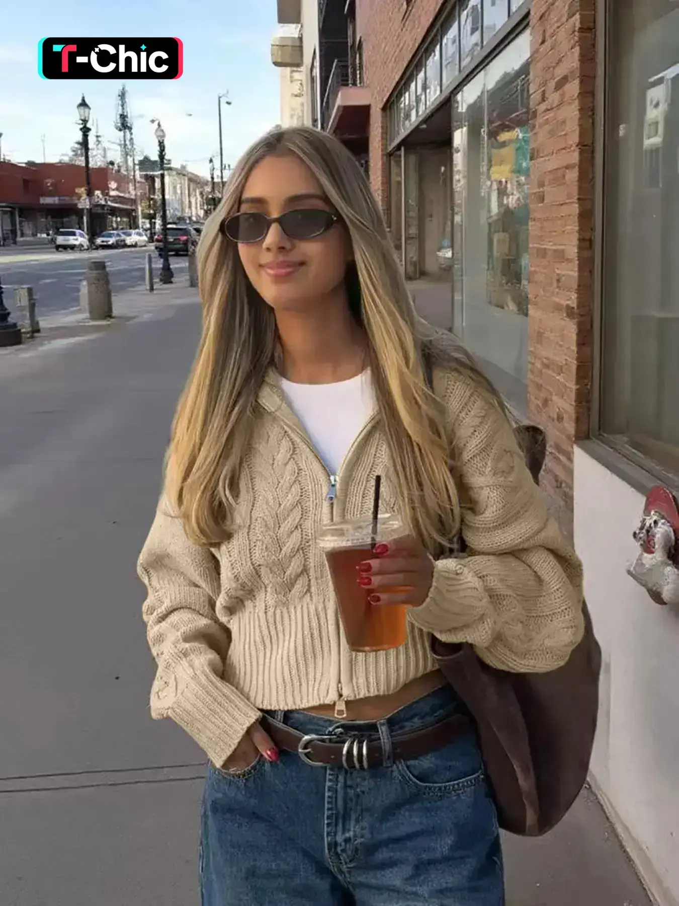 Women's Fall Winter Fashion Casual Zipper Stand Collar Fitted Knit Cardigan, Fashion Knitwear Clothing, Long Sleeve, Retro Design Sweater, Versatile Office Wear, Basic Knitwear, Cozy Knitwear, Womenswear, Knitting, for Lady