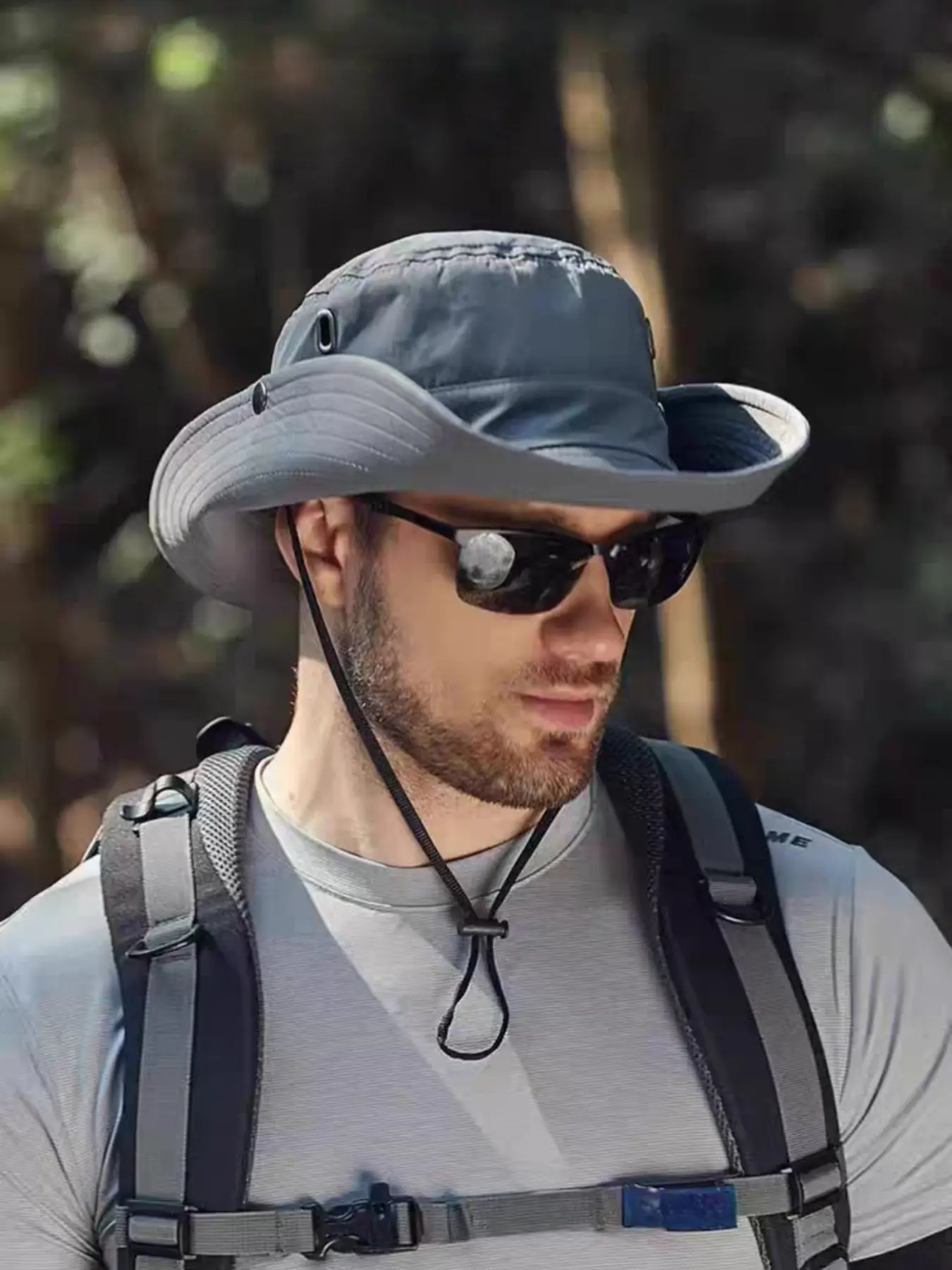Outdoor Sun Hat, Casual Bucket Hat for Men and Women, Wide Brim Summer Hat, UV Protection, Breathable, Ideal for Hiking and Fishing, Sunscreen Leisure Hat, Sunhat