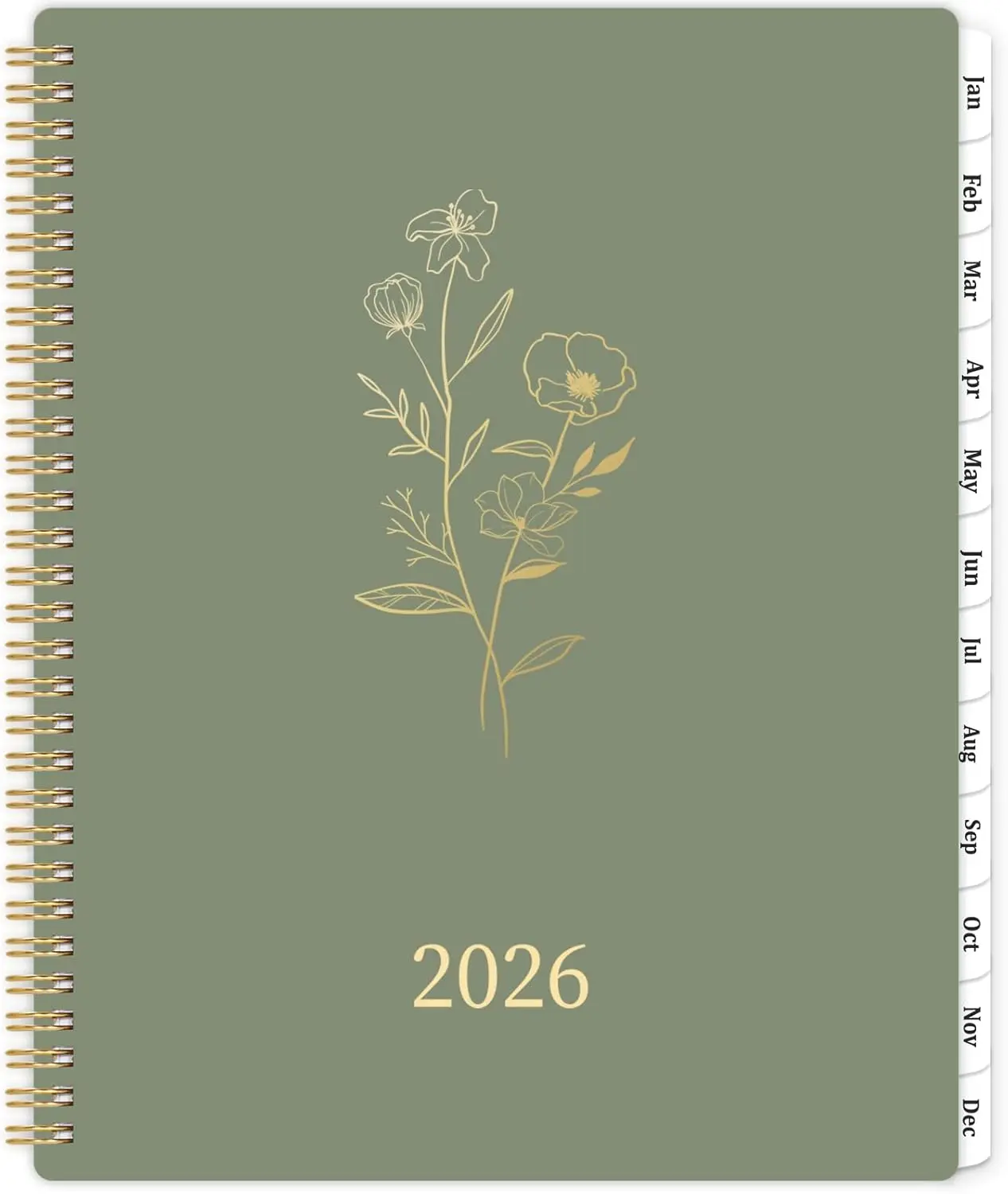 2026 Planner - Planner 2026 Weekly and Monthly with Tabs, 9’’ × 11’’, Jan 2026 - Dec 2026, Hardcover, 12 Monthly Tabs, Premium Paper, Twin-wire Binding, Inner Pocket