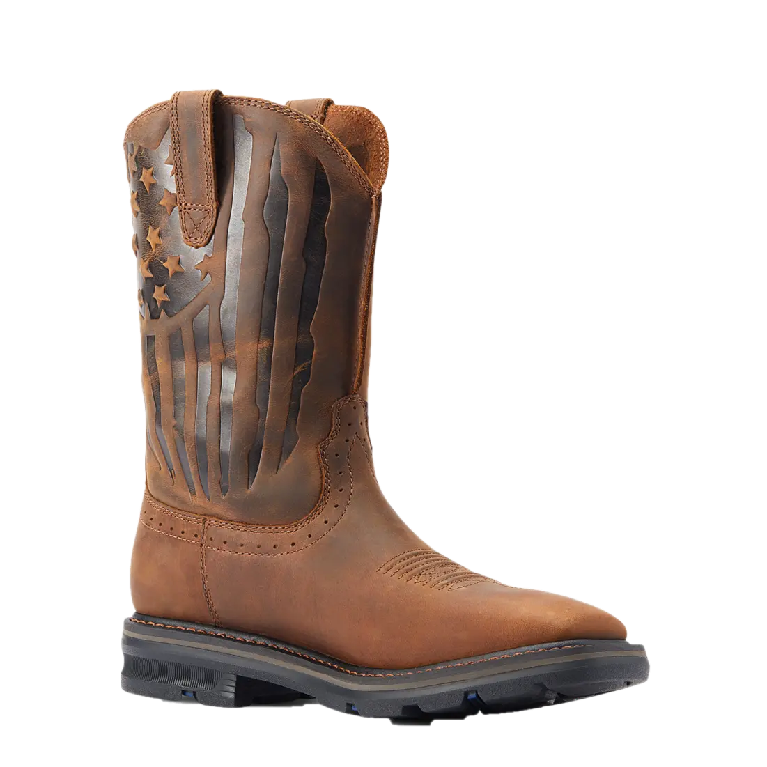 Ariat Men's Sierra Shock Patriot Brown Work Boots 10044505