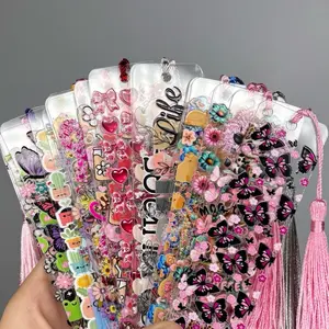 Acrylic Bookmark Live Claim with UVDTF Design and Tassel