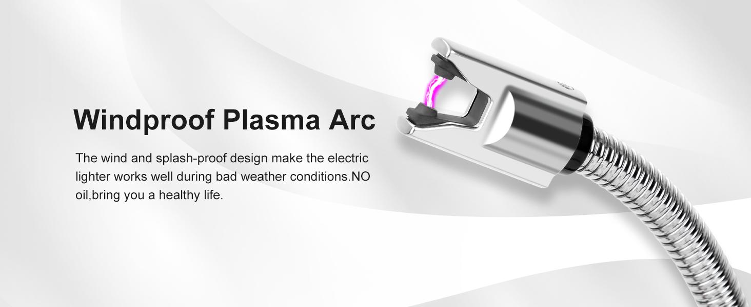 ISUNMEA 2 Pack Candle Lighter Windproof USB C Rechargeable Electric Lighters with 360° Flexible Neck & Safety Lock, Windproof Flameless Long Lighters Matches for Candle, Grill, BBQ, Camping, Gas Stoves