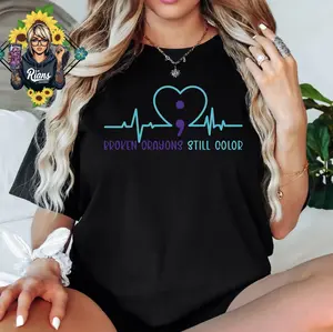 Suicide Awareness Broken Crayons Still Color.. unisex comfort colors tshirt