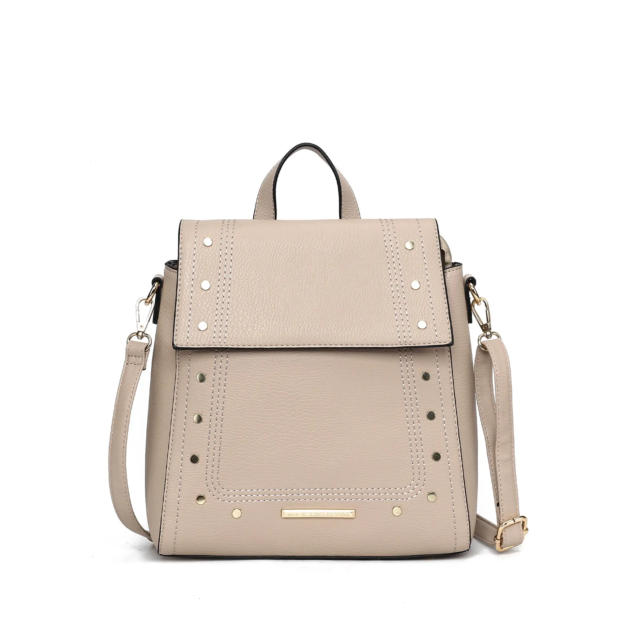 MKF Collection Elke Convertible Backpack in Pink with Adjustable Straps and Zippered Top Pocket