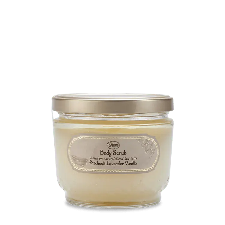 Gentle Exfoliating Salt-in-Oil Body Scrub with Dead Sea Minerals & Organic Oils to Moisturize and Soften Skin, Patchouli Lavender Vanilla Scent, For All Skin Types, 600g, Body Care, Cleanser, Scented, Salt-Oil Scrub