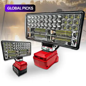 Milwaukee 18V Cordless LED Work Light, 90W 5400 lm Wide-Beam Floodlight with Dual USB Charging Ports, Ideal for Emergency, Garage & Workshop Use #GLOBAL PICKS