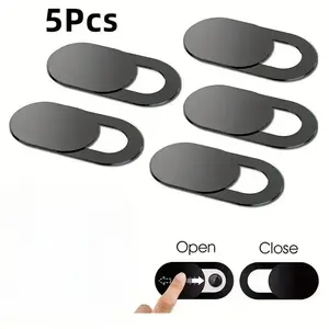 5pcs Webcam Cover Shutter Slider, Plastic Camera Cover, Phone Lens Sticker for iPhone, PC, Laptop, Easy Installation, Durable Material, Tech Accessories