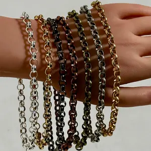 Rolo Belcher Chain - 7mm available in Multiple Colors sold by the Foot - CH 5