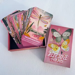 Love Oracle Cards Set, Card Game, 56 Romantic Love Oracle Cards, Relationships Oracle Cards for Beginners, Communication, Trust, Growth, and Healing Oracle Deck