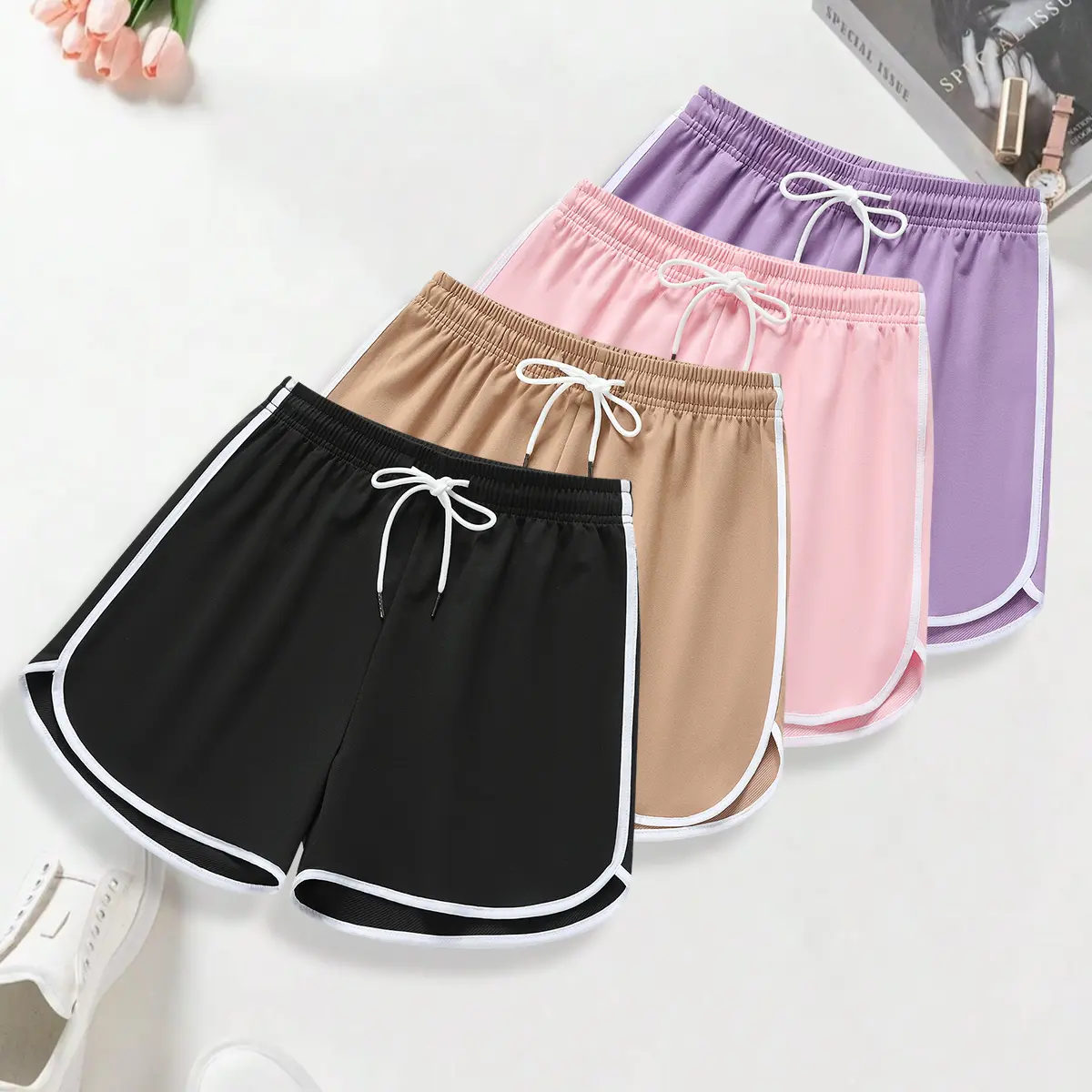 Black - Khaki - Pink - Purple