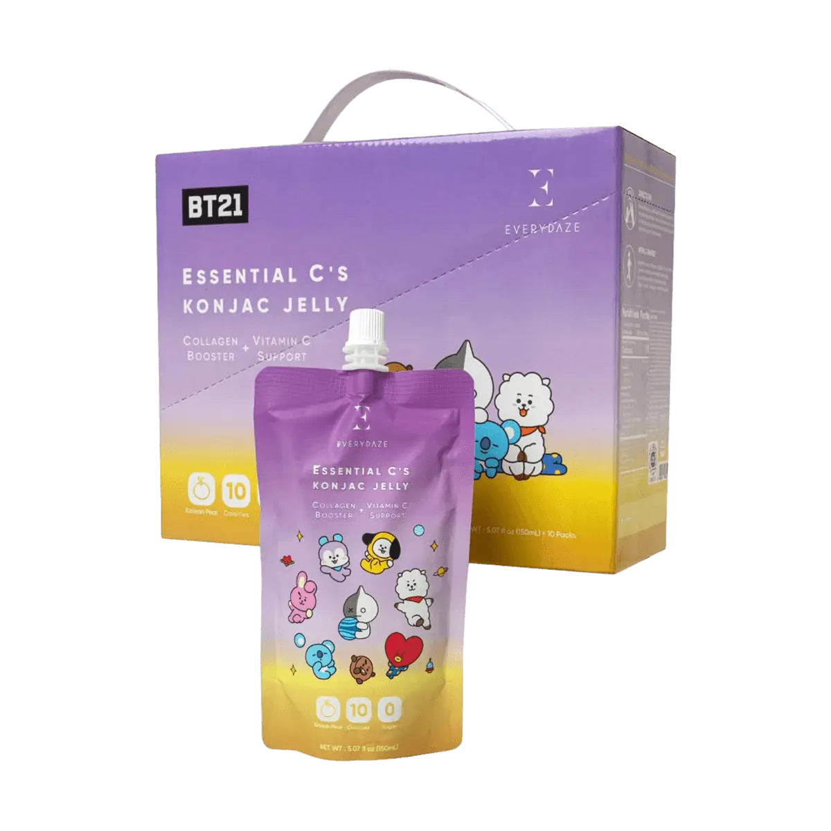 Everydaze EVERYDAZE with BT21: Essential C’s Konjac Jelly – Korean Pear, 10pcs Everydaze EVERYDAZE with BT21: Essential C’s Konjac Jelly – Korean Pear, 10pcs