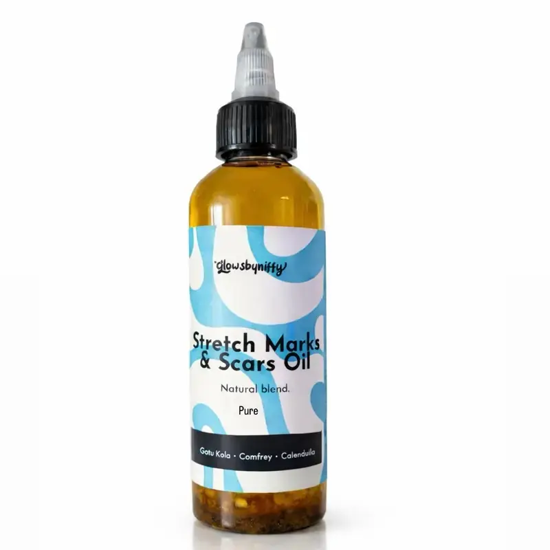 Pure Natural Stretch Marks & Scars Oil - 4 oz Bottle, Improves Skin Elasticity, Moisturizes, Fades Marks, Summer-Ready Beauty Care (4 oz Bottles), 4Oz
