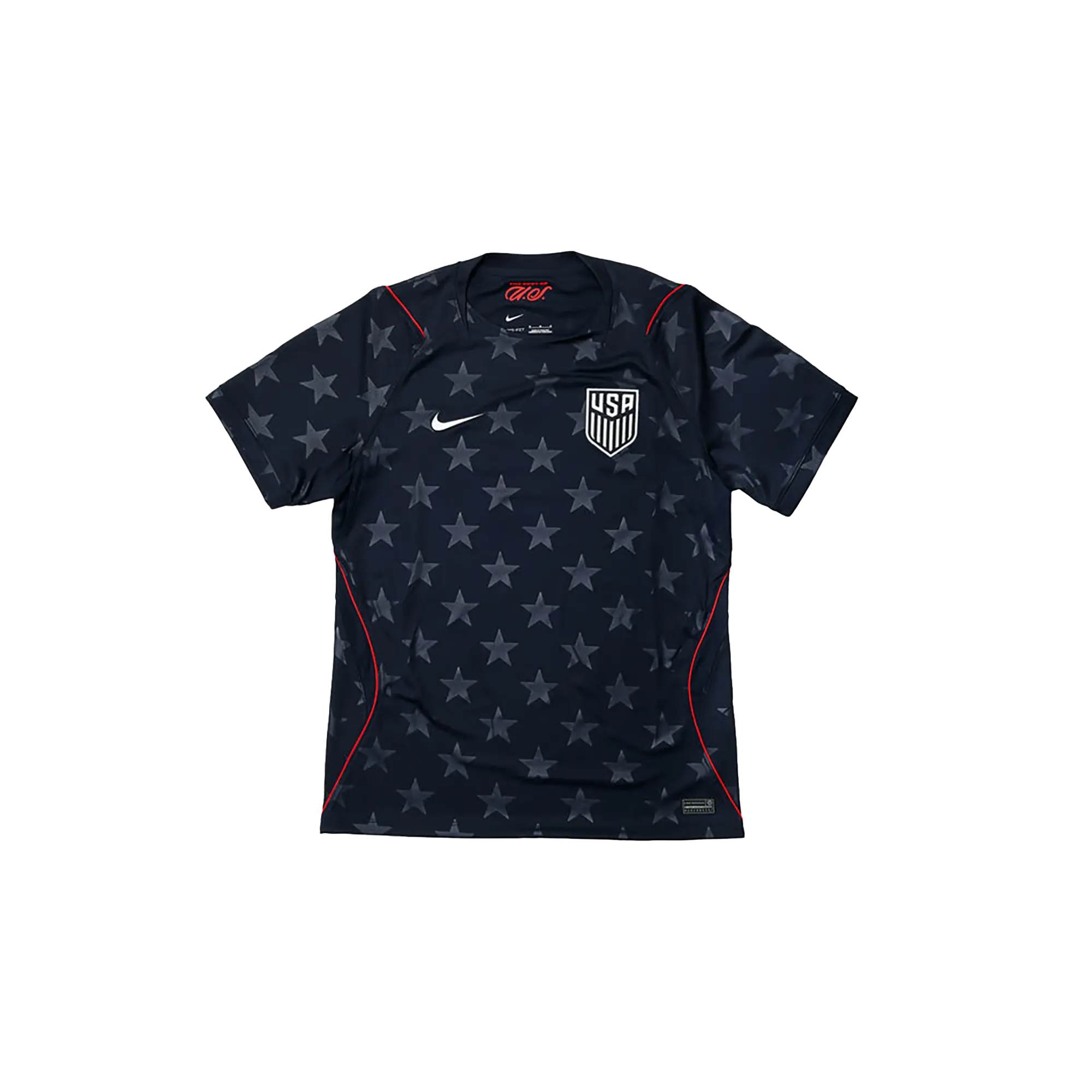 USMNT 2026 Stadium Away Dri-FIT Soccer Replica Jersey "Dark Obsidian / University Red / Pure Platinum" IB5395 475