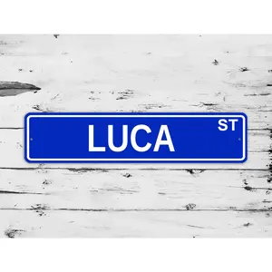 Luca Street Sign Personalized Custom Name Gift