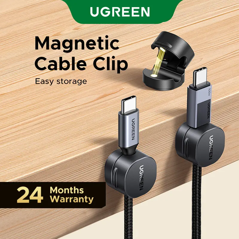 UGREEN 3 Pack Magnetic Cable Clips,Cord Holder, Under Desk Cable Management, Adhesive Wire Holder Cord Organizer for Home Office Desk Phone Car Wall Desktop Nightstand Work Accessories,September Restock，DealsForYouDays