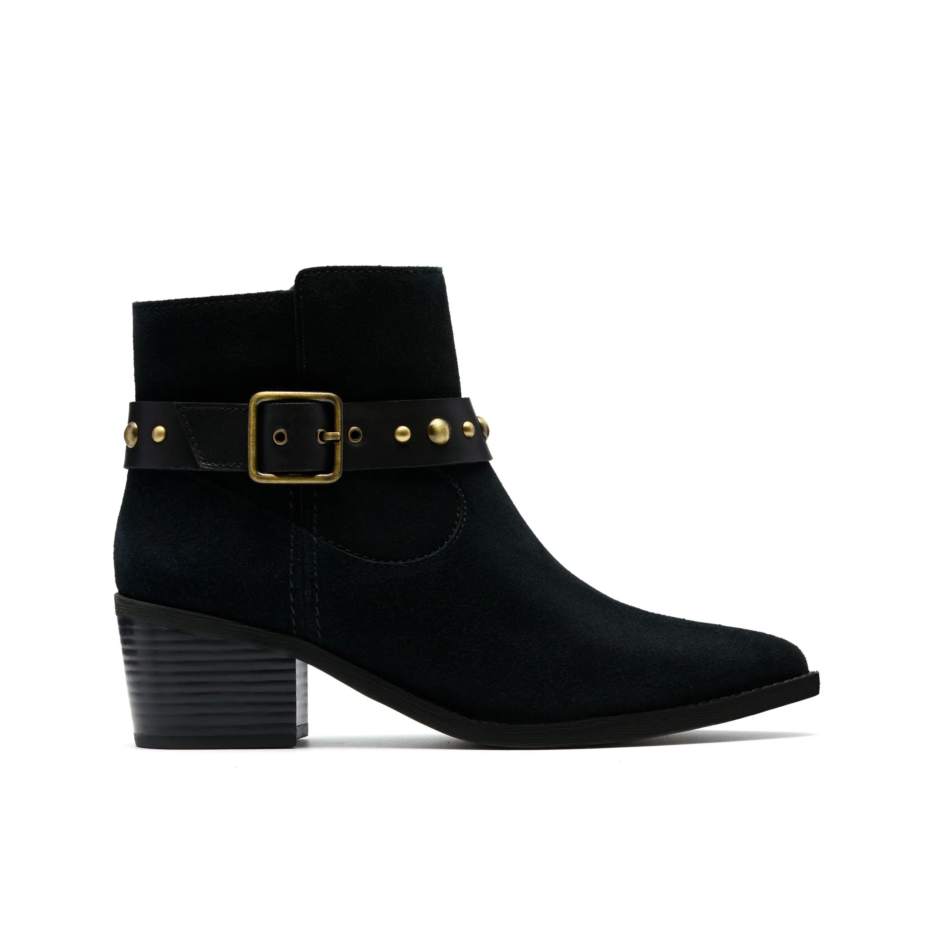 Clarks Womens Morzine Buckle Ankle Boots