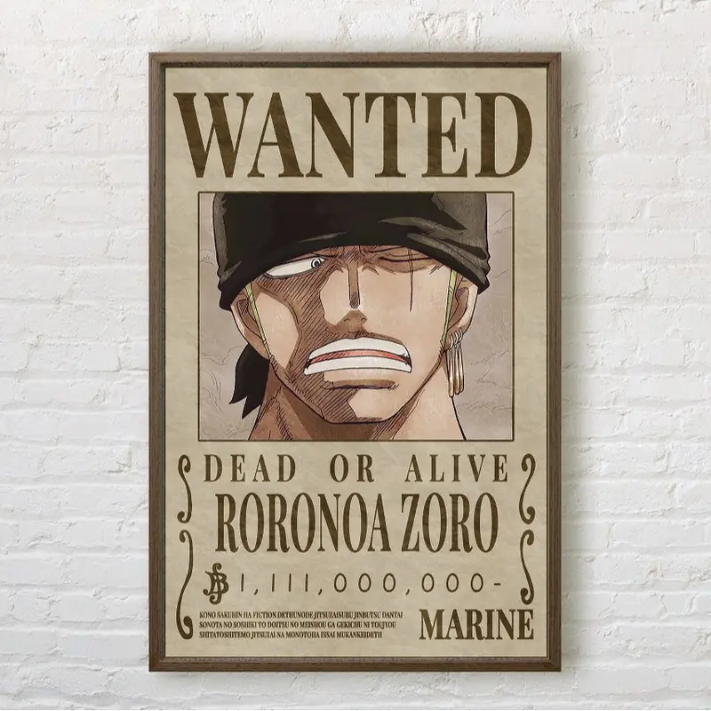 One Piece Wanted Posters UPDATED POST-WANO Japanese Anime Poster Roronoa Zoro