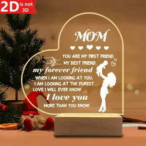 Acrylic Night Light — Heartfelt Gift for Birthday, Christmas & Long-Time Friends.