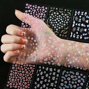 Spring Floral Nail Art Stickers Set, 30 Pcs Colorful Flower Nail Decals, Spring Nail Art Accessories, DIY Nail Art, Perfect for Manicure