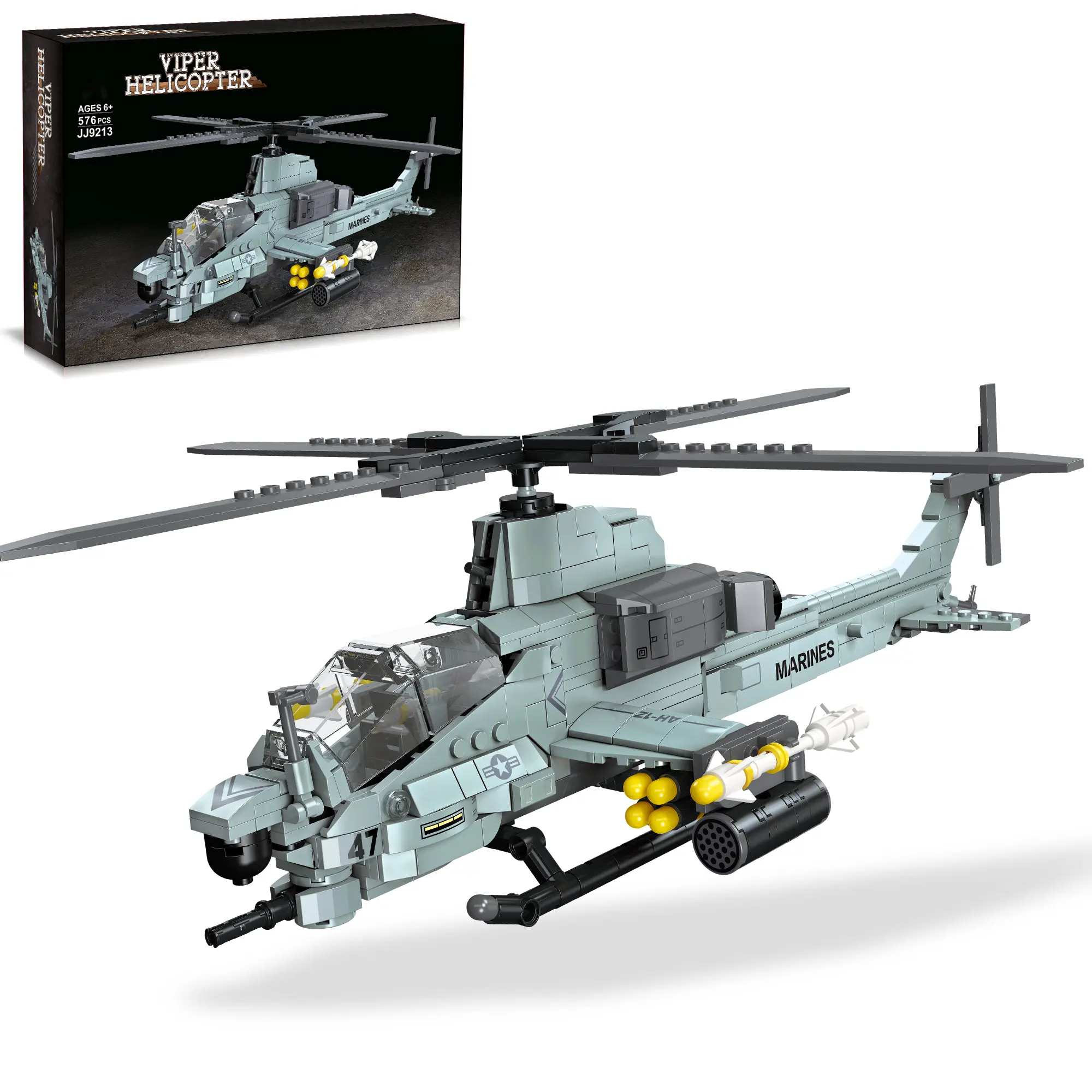 Realistic War Combat Helicopter Brick Model, Classic Aviation Aircraft DIY Assembly Toy, Cool Collection Gift For Boys Adults