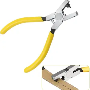 Leather Watch Band Punch Tool, Universal Round Hole Puncher with Precision Punching for Belts Shoes Fabric Dog Collars DIY Crafts, Belt Strap Punch Clamp