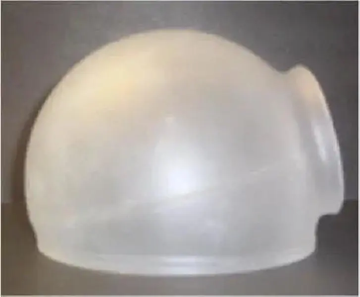 61431 Frosted Angle Glass Lamp Shade – 6½" Length, 6" Width, 3¼" Fitter