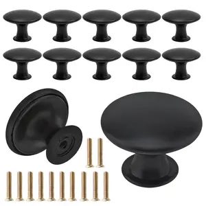 20pcs Round Cabinet Knobs, Modern Simple Drawer Pulls with Installation Screws, Durable Furniture Hardware Accessories
