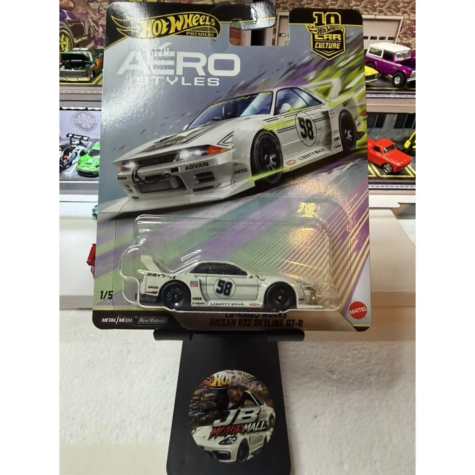 Hot Wheels Aero Styles Nissan R34 Skyline GT-R 58 Collectible 1/64 Scale Die-Cast Model Car, Toys & Hobbies Collectibles