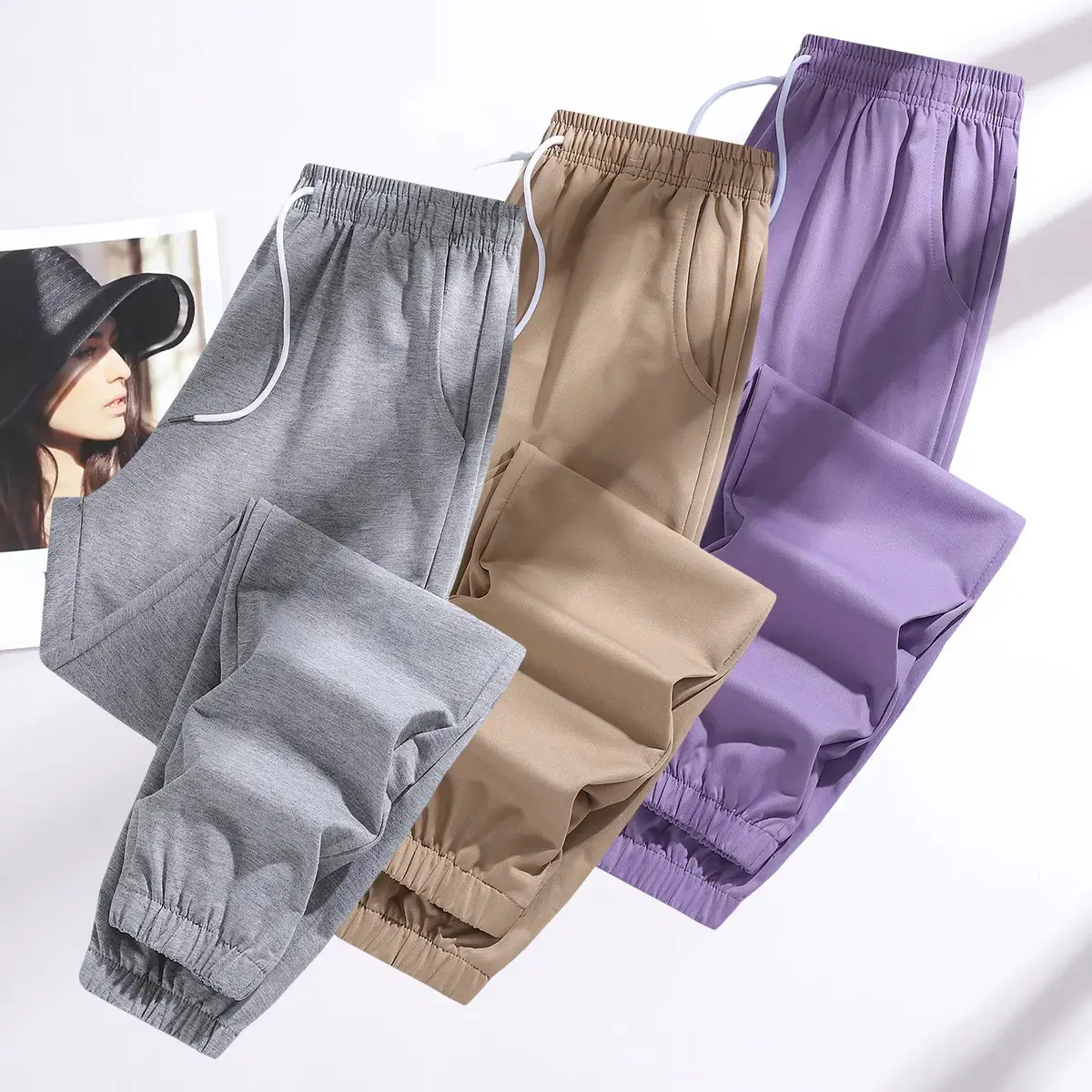 Gray + Khaki + Purple