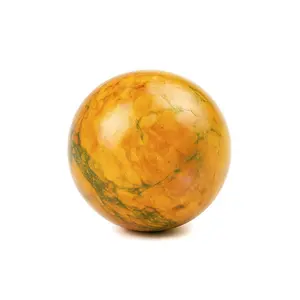 Orpiment Crystal Sphere – Natural Polished Healing Stone for Confidence, Inner Strength & Energy Cleansing – Unique Golden Yellow Mineral for Display, Meditation & Spiritual Work