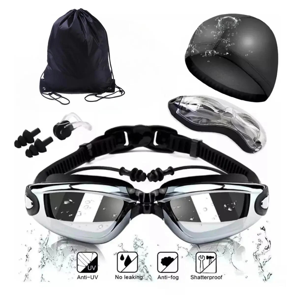 [Black and Silver Plated] - Five-piece Set