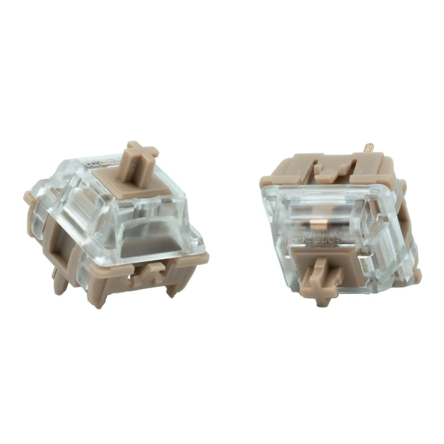 GATERON Chocolate Jelly Series 5-Pin Pre-Lubed Keyboard Switches (110PCS) - 55g Linear Tactile Silent, RGB Diffused LED with Integrated Sloped Light Guide, Oxidation Resistance, Full POM Stem, Transparent Top for MX Mechanical Keyboards, Shadow-Free, Pre-