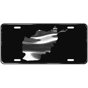 CustoMonsterDesigns Afghanistan Map Heavy Duty Aluminum License Plate