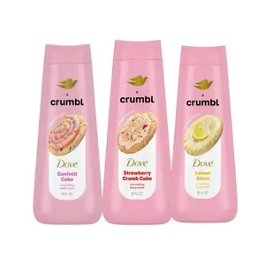 Dove Crumbl Moisturizing Liquid Body Wash 20 oz Confetti Cake, Strawberry & Lemon Glaze - Lightweight Hydrating Formula for Daily Comfort