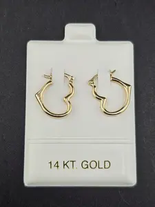 14K Gold Earrings - Hearts