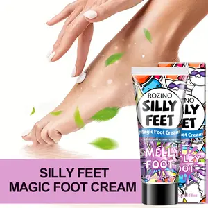 ROZINO Magic Foot Cream 60g with Castor Oil Cocoa Butter Lanolin & Mentha Extract, Controls & Prevents Bad Odors, Absorbs Sweat, Cool & Comfortable, Plant-Based Skin-Friendly for All Skin Types, Portable, Fast-Acting & Long-Lasting