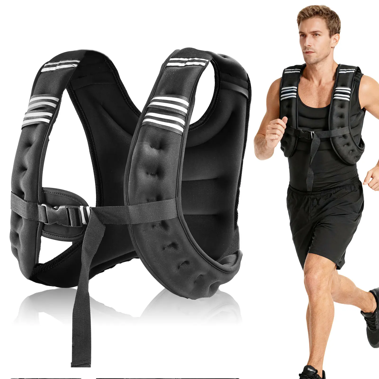 12lb Adjustable Weighted Vest, Workout Vest for Running, Strength Training and Walking 12lb Adjustable Weighted Vest, Workout Vest for Running, Strength Training and Walking